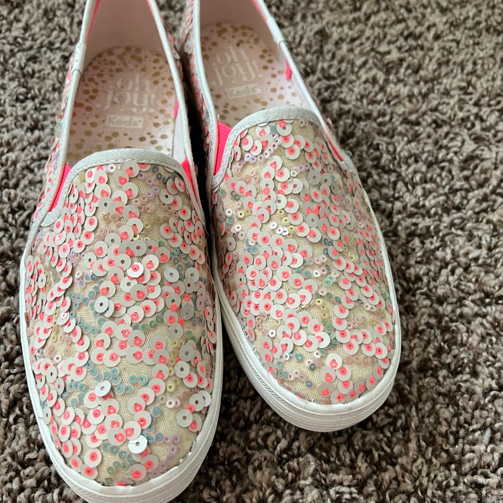 Keds Oh Joy confetti triple deck platform sneakers